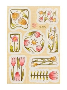 Стикерпак «Разные цветы», А6