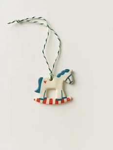 Ёлочная игрушка Elizabeth Madar «Лошадка», 5 см, керамика