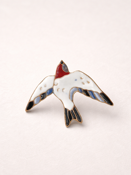 Брошь ручной работы «Ласточка», Partala ceramics, фото 1.