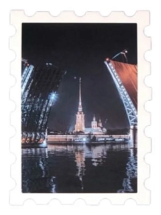 Открытка «Мини-марка. Разводные мосты», 93х67 мм