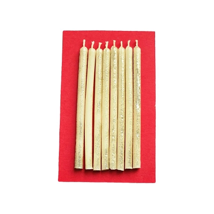 Набор свечей для торта, золотой, фото 3.