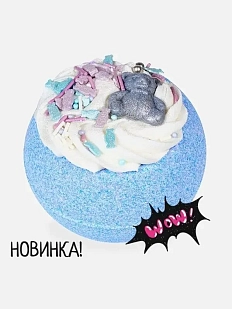 Бомбочка для ванны Boom Shop «Мимишка», голубая