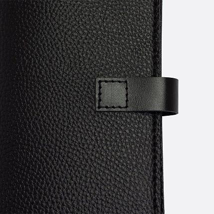 Обложка органайзер для документов с ремешком Kokosina bags, искусственная, чёрный, фото 5.