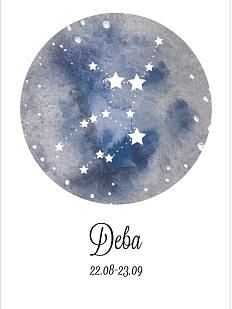 Открытка DARI DARI со знаком зодиака «Дева», А6