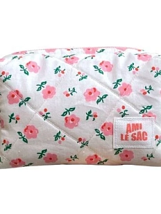 Косметичка ручной работы АМИ (Ami lé sac) «Bebesss», розовые цветочки