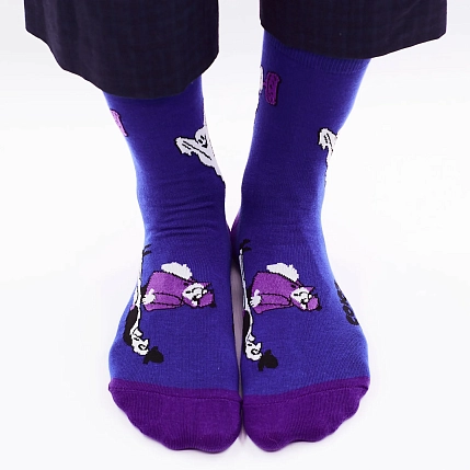 Носки «Лучшее в мире привидение с мотором», р-р 38-41, фиолетовые, фото 1.