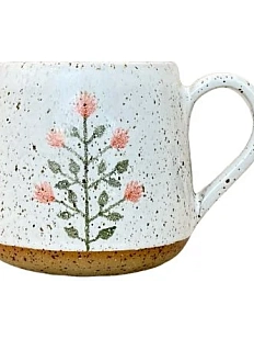 Кружка ручной работы Розовый цветок, керамика, 300 мл