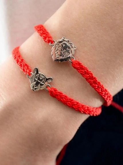 Браслеты парные WAF WAF «Львы», красные, фото 2.