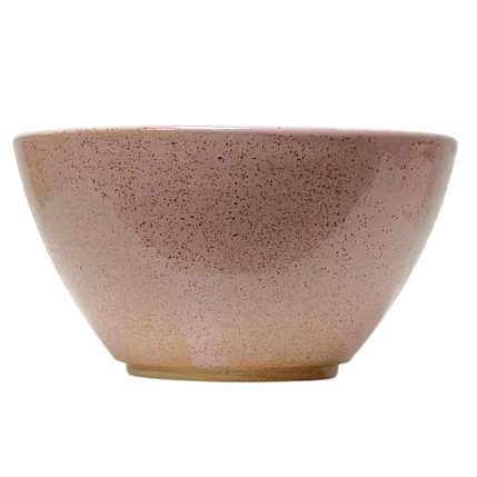 Глубокая тарелка ручной работы Керемет «Трехцветная кошечка», розовая, керамика, 15,5 см, фото 2.