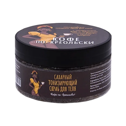 Сахарный скраб Meela Meelo «Кофе по-креольски», тонизирующий, фото 1.