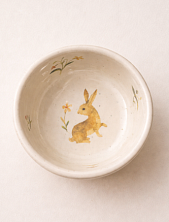 Пиала ручной работы Керумбия « Кролик» №1, светло-бежевая, 7,5 см