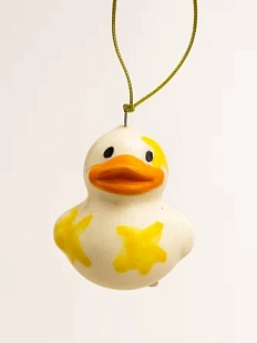 Ёлочная игрушка Утёнок в звёздах, 4 см