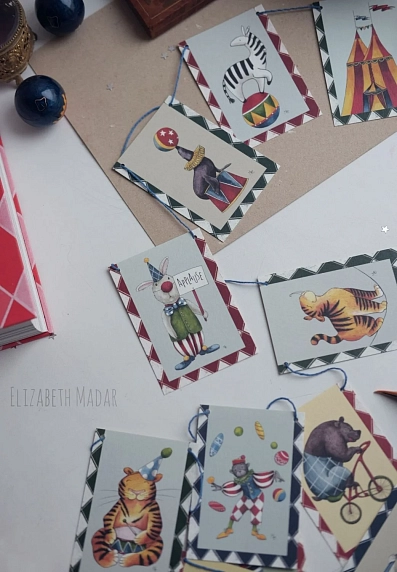 Бумажная гирлянда Elizabeth Madar «Цирк», картон, 240 г/м², 4 м, фото 2.