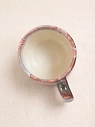 Кружка ручной работы Тата вытворяет/NF ceramics «Тревожный сырок», розово-серая, керамика, 400 мл, превью фото 3