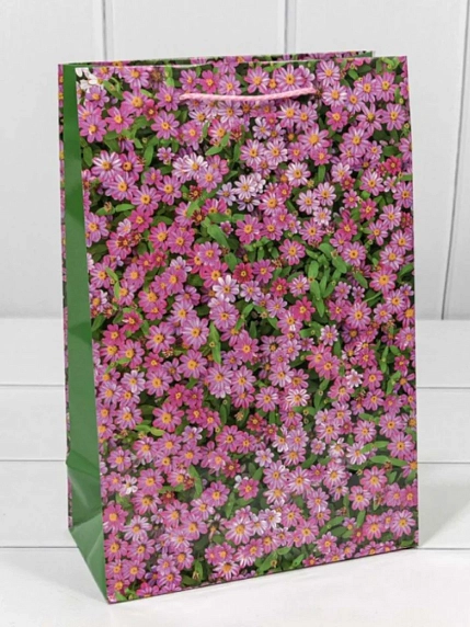 Пакет подарочный «Цветы», 20х30 см, фото 5.