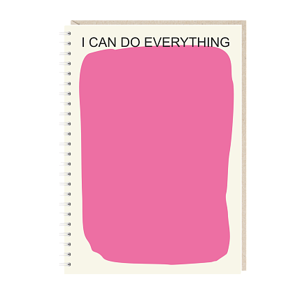 Блокнот «I can do everything», А5, 50 листов, розовый, фото 1.