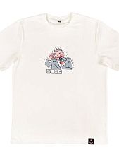 Футболка Barking store «Old school wordle / Жопа», S муж., белый