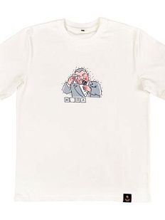 Футболка Barking Store «Old school wordle / Жопа», 3XL муж., белый