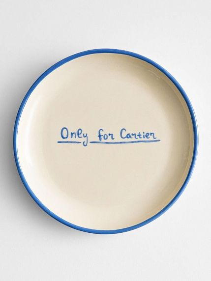 Тарелка ручной работы «Only for cartier», керамика, 15 см, фото 1.