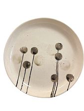 Тарелка ручной работы Катя Вебер «Одуванчики», керамика, 17 см, круглая