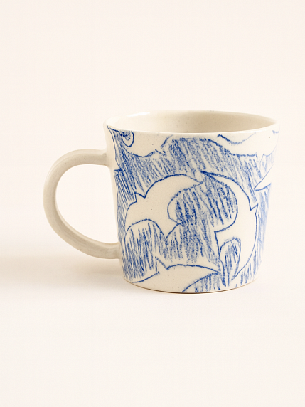 Кружка ручной работы с рисунком «Птицы», полуфарфор, 370 мл, фото 2.