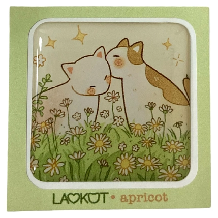 3Д Стикер на телефон Лавкот «Котики в ромашках», объёмный, фото 1.