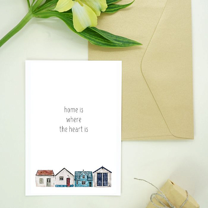 Открытка DARI DARI «Home is where the heart is», белая, фото 2.