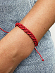 Браслет плетеный WAF WAF, красный, превью фото 2