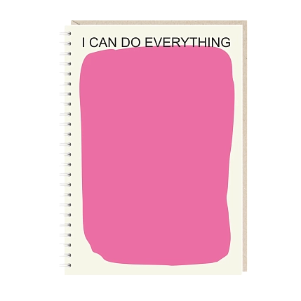 Блокнот Mitrozhe «I can do everything», А5, 50 листов, розовый, фото 1.
