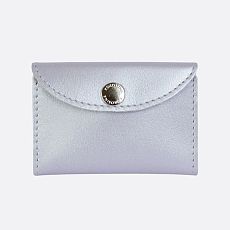 Cкладной кошелёк визитница ручной работы, Kokosina bags, натуральная кожа, северное сияние