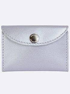 Cкладной кошелёк визитница ручной работы, Kokosina bags, натуральная кожа, северное сияние