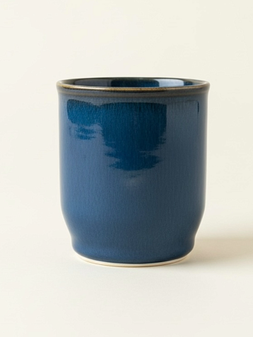 Стакан ручной работы Мастерская Виктории Нор «Звездочка», темно-синий, керамика, 200 мл, фото 2.