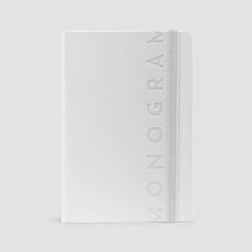 Блокнот MONOGRAM в точку, А5, 96 листов, белый