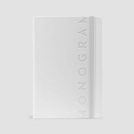 Блокнот MONOGRAM в точку, А5, 96 листов, белый, фото 1.