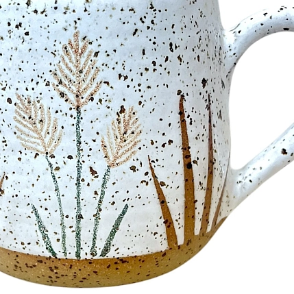 Кружка ручной работы Трава, керамика, 300 мл, фото 3.