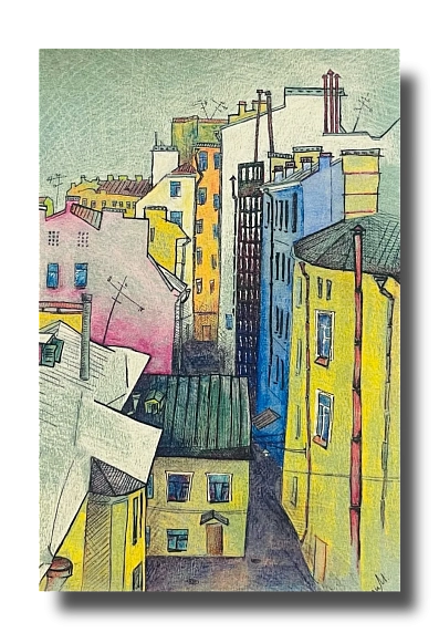 Открытка «Дворы Петербурга», Elizabeth Madar, фото 1.