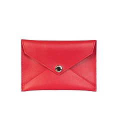 Кошелёк-конверт для документов ручной работы, Kokosina bags, натуральная кожа, красный