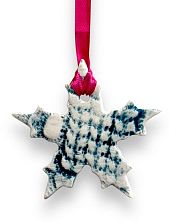 Ёлочная игрушка Elizabeth Madar «Снежинка», 6,5 см, керамика
