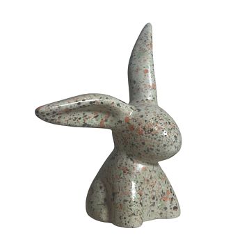 Статуэтка ручной работы Кролик, цветные брызги, керамика, фото 1.