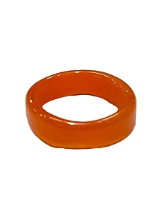 Кольцо Керко стеклянное оранжевое