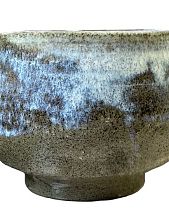 Стакан ручной работы синий с разводами, керамика, 400 мл