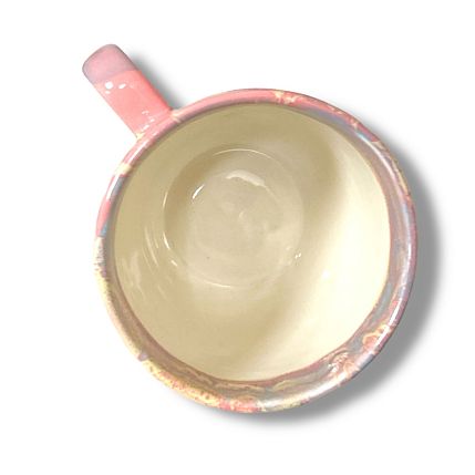 Кружка ручной работы NF ceramics «Доброе b**at утречко», разноцветная, 400 мл, фото 5.