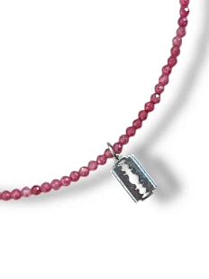 Чокер Мигетт «Лезвие» из розового циркона с подвеской