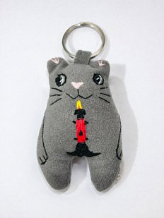 Брелок Колдовская игла «Кот с ростральной колонной»