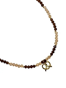 Чокер ручной работы Идеальное совпадение «Крендель», бежево-коричневый