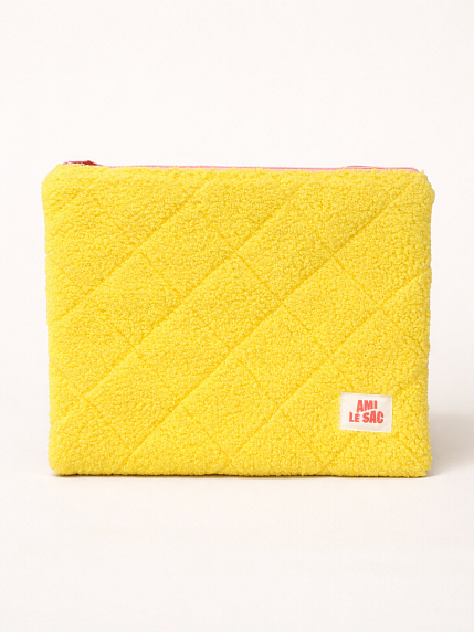Мини-кошелёк ручной работы АМИ (Ami lé sac), жёлтый, махровый, фото 1.