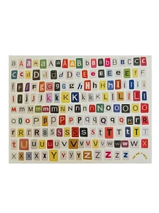 Стикерпак «Английские буквы», разноцветные, А6