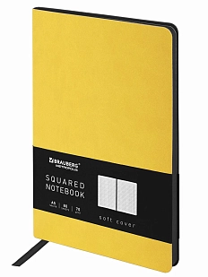 Бизнес-блокнот BRAUBERG в клетку «Metropolis Mix», А5, 80 листов, жёлтый