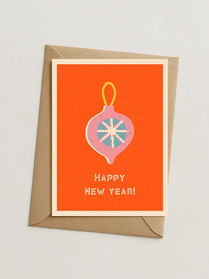 Открытка ретро на Новый год «Happy New Year!», фото 1.