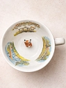 Чашка для чая ручной работы Мадам де Тюль с фигуркой внутри Лиса с домиком, фарфор, 250 мл, превью фото 3